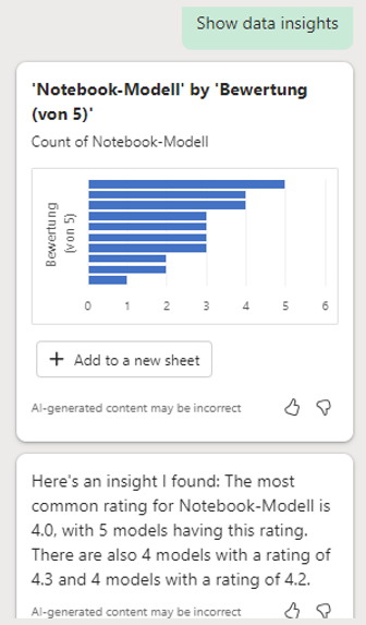 Datenanalyse mit Copilot in Excel
